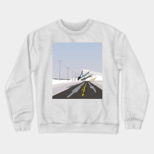 Winter road. Crewneck Sweatshirt